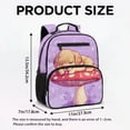thumbnail image 7 of Pzuqiu Purple Sleeping Puppy 13.5 Inch Kids School Backpack Water-Resistant Padded Breathable Straps Lightweight Preschool Bag for Toddler Girls Boys Kindergarten Daycare, 7 of 7
