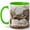Green, variant on Vintage Book Floral 11oz Ceramic Mug, Botanical Reader Coffee Cup
