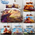 thumbnail image 2 of Disney-juego de ropa de cama de El Rey León para niños, funda de edredón, funda de almohada, dibujos animados de Anime Kawaii, ropa de cama para dormitorio, regalo de cumpleaños, 2 of 5