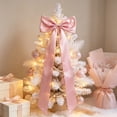 thumbnail image 3 of 2026 Christmas Indoor Home Decor 106x66cm Long Cute Fabric Large Bow Decor With Hanging Ribbon Multi-Color Big Bow Ornament For Curtain Tieback Door Wreath Wall Birthday Party, 3 of 6
