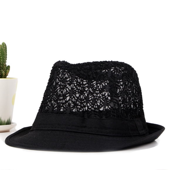 Packable Breathable Hollow Sun Summer Beach Hat Cuban Trilby Men Women