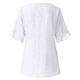 thumbnail image 4 of Patlollav Women Clothes,Womens Plus Size Fashionable Summer Irregular Solid Color Tops Blouse, 4 of 6