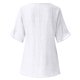 thumbnail image 5 of Moda mujer Casual manga corta cuello en V algodón sólido Irregular Tops blusa Pompotops hkajfhjk467749, 5 of 6