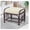 Dark Brown, variant on Krit Handmade Rattan Wicker Ottoman Footstool with Cushion Fully Assembled Dark Brown Color