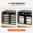 thumbnail image 6 of BENTISM Wood 12 -Compartment Freestanding Literature Display Rack & Organizer Type, Brown, 6 of 10