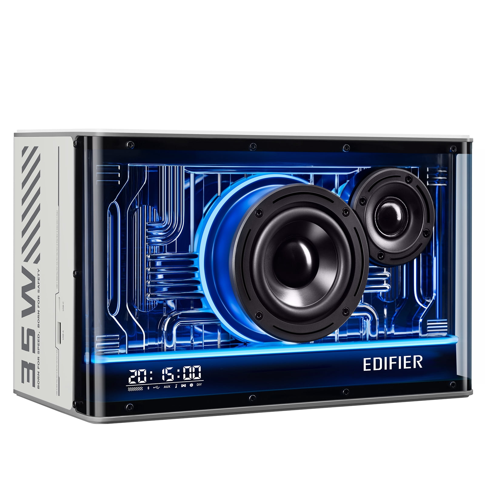 Edifier QD35 Bluetooth Tabletop Speaker 35 Watts High Res Audio (White)