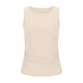 thumbnail image 3 of Giftesty Tank Tops for Women Summer Women Solid Color Round Neck Pocket Sleeveless Casual Tee Tops Tank, 3 of 9