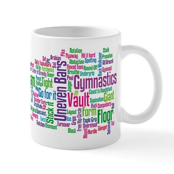 CafePress - Gymnastics Jargon Mug - 11 oz Ceramic Mug - Novelty Coffee Tea Cup