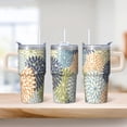 thumbnail image 2 of Bohemian Insulated Tumbler 20oz with Handle, Stainless Steel Travel Mug for Hot & Cold Drinks, Leak-Proof, Includes Straw, Gift, 2 of 5