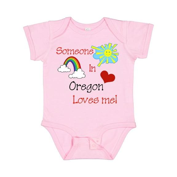 Inktastic Someone in Oregon Loves Me Boys or Girls Baby Bodysuit