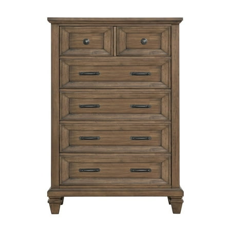 New Classic Furniture Mariana Wood 5-Drawer Chest in Vintage Mocha