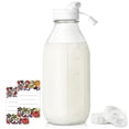 thumbnail image 1 of Botellas de vidrio para leche Syntic Square de 1 litro con tapa hermética x2, 1 of 6