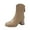 Khaki, variant on Women's Cowboy Cowgirl Western Boots Slip on Cutout Pointed Toe Fashion Riding Biker Boots