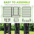 thumbnail image 4 of Dog Playpen Outdoor Animal Barrier 18ft(L)Ã32in(H) Metal garden fence with Gate for Dogs, Outdoor, Yard (7 Panels+1 Gate), 4 of 10
