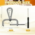 thumbnail image 2 of Uxcell Swivel Clasps Hook, ID Detachable Snap Hook with Screwdriver Black 1-1/2 Inch, 2 of 7