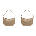 thumbnail image 1 of Bolso Tejido Paja para Mujer Hombro A Mano Hobo Elegante (Caqui), 1 of 5