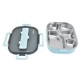 thumbnail image 4 of BuyWeek Boîte à Lunch Isotherme, 1.3L Boîte à Bento Thermique en Acier Inoxydable 5 Compartiments Boîte à Lunch Isotherme avec Cuillère à Baguettes pour Pique-Nique Scolaire(Bleu), 4 of 14