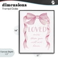 thumbnail image 4 of Stupell Industries Glam Loved More Sentiment Pink Ribbon Black Framed Giclee Art, 11 x 14, by Cindy Jacobs, 4 of 8