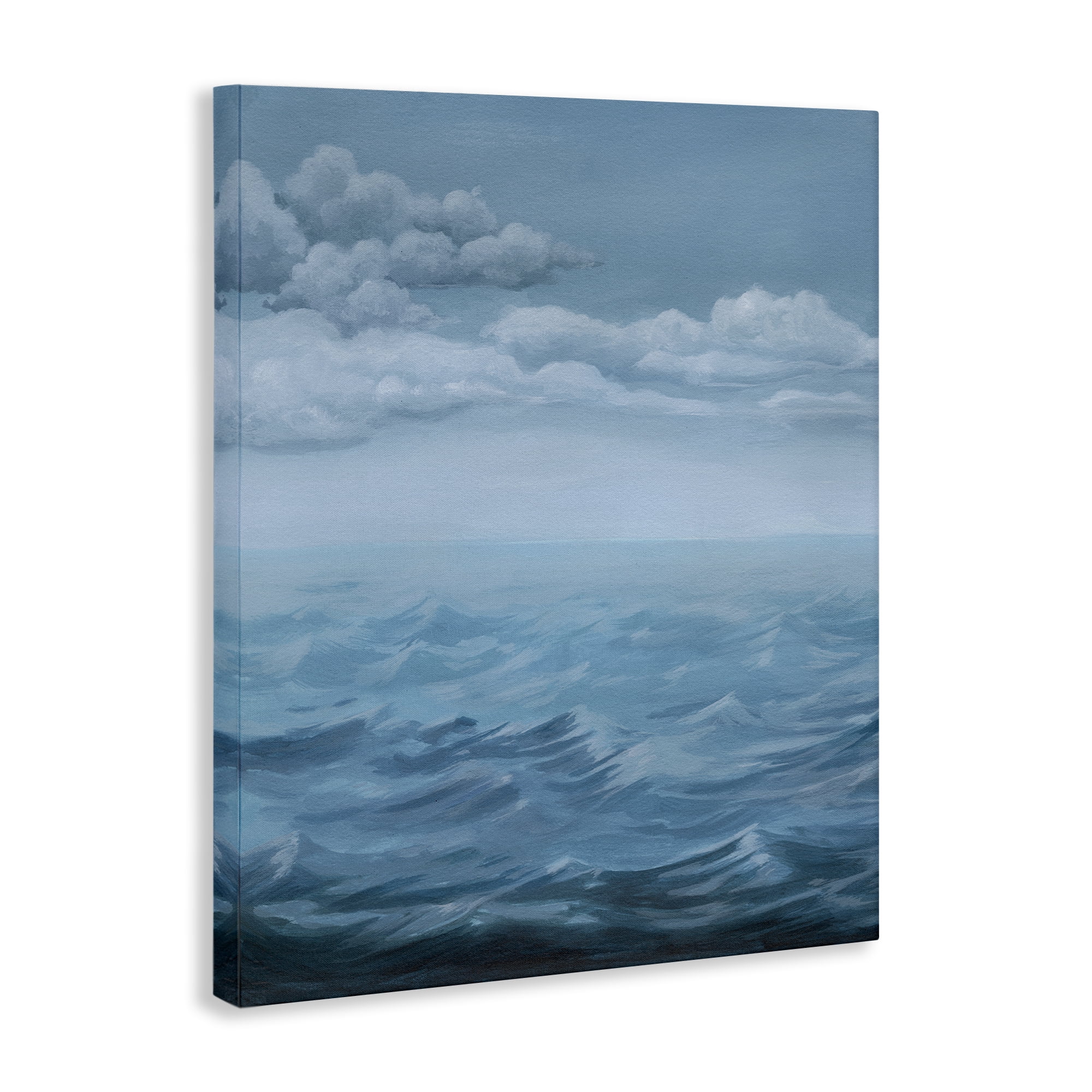 Stupell Industries Clouds over Rough Seas Nautical & Beach Painting Wrapped Canvas Art Print Wall Art, 16 x 20