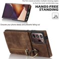 thumbnail image 6 of Dteck for Samsung Galaxy Note20 Ultra Case with Card Holder, RFID Blocking PU Leather Galaxy Note20 Ultra Wallet Case with Ring Kickstand, Magnetic Back Flip Case Note20 Ultra 5G Slim Cover,Brown, 6 of 8