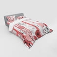 thumbnail image 3 of Floral Duvet Cover Set, Modern Botanical Themed Pastel Pattern with Abstract Herbs, Bedding Set with Shams and Fitted Sheet, 3 Sizes, by Ambesonne, 3 of 3