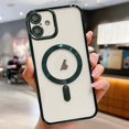thumbnail image 1 of TopSave Soft Clear Case for iPhone 16 Plus 6.7-Inch, Camera Lens Full Protection, with MagSafe, Shockproof Electroplated TPU Cover, Green, 1 of 1