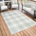 thumbnail image 6 of My Texas House Hampshire Plaid 8' X 10' Verde Reversible Outdoor Rug, 6 of 10