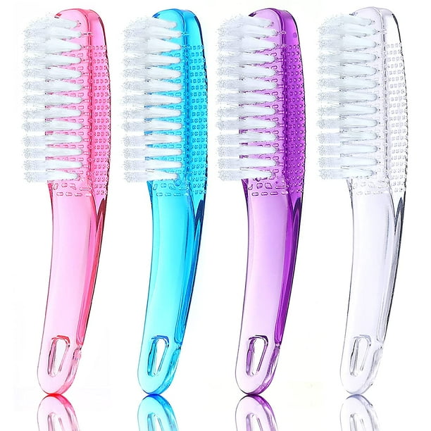 4 Pack Nail Brushes, Handle Grip Nail Brush for Cleaning Fingernails