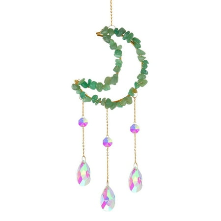 

Minxio Gravel moon crystal pendant horizontal room courtyard pendant green