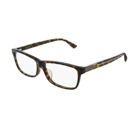 Gucci GG0378OA 002 Eyeglasses Dark Havana Brown Frame
