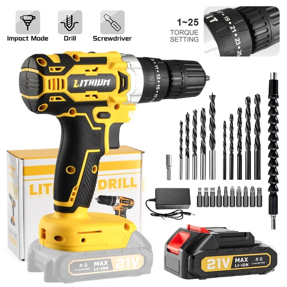 21V Yellow Drill 1 Battery