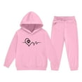 thumbnail image 5 of NAISIBABY Girls Activewear Jogger Set 2-Piece, Pullover Long Sleeve Hoodie and Sweatpants Kids Fall Outfit Pink 11T, 5 of 6