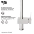 thumbnail image 5 of Vigo Pull-Out Spray Kitchen Faucet with Deck Plate, Stainless Steel, 5 of 9