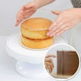 thumbnail image 5 of 2 Pieces Acrylic Cake Disk Portable Washable Transparent Replacement Round Bakery Cupcake Cakes Tray Stand Accessories 19cm, 5 of 9