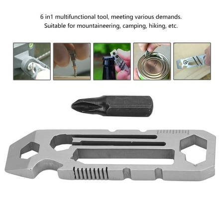 Ccdes 6 in 1 Multifunctional Stainless Steel Bottle Opener Hex Wrench Multi-tool EDC Equipment , 6 in 1 Multi-Tool, Bottle (Best Edc Knife With Bottle Opener)
