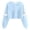 #0178-Light Blue, variant on Uootdi Women's Ghost Skull Cropped Long Sleeve Sweatshirt Fall Halloween Lantern Pullover Spooky Season Sweatshirt Gift