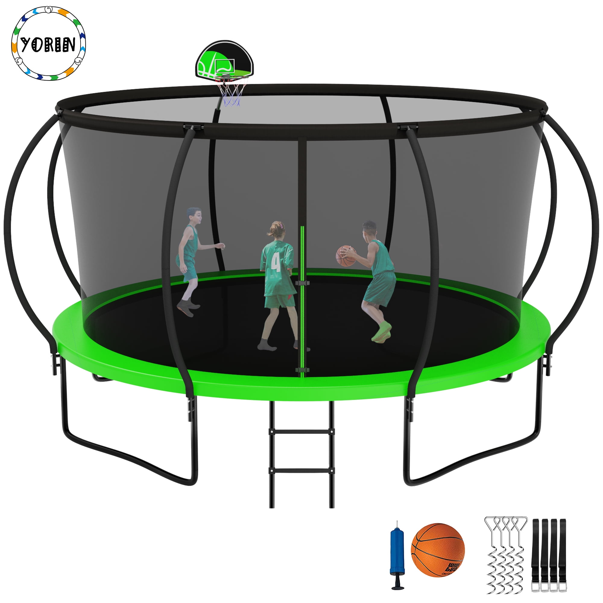 YORIN Trampoline, 12FT Trampoline for Adults and Kids, ASTM Approved