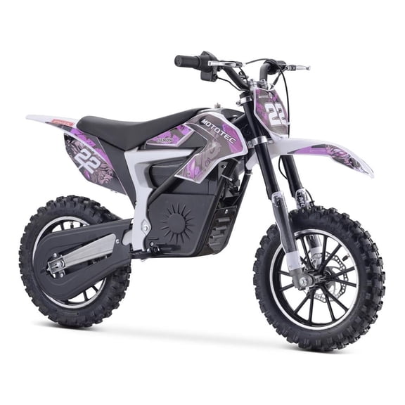 MotoTec 36V Demon Lithium Electric 500W Dirt Bike, Purple