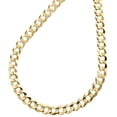 thumbnail image 3 of 14K Yellow Gold 5.50mm Solid Plain Curb Cuban Chain Link Necklace 28 Inches, 3 of 7