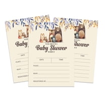 Inkdotpot 30Jungle Animals Baby Shower Invitation Cards Gender Neutral Fill In Blank Invites