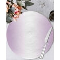 thumbnail image 2 of Round Placemats Set of 4 Ombre Light Purple White Place Mats Washable Woven Placemat Gradient Color Circle Braided Table Mat for Kitchen Dining Table Party Home Decor 15 Inch, 2 of 8