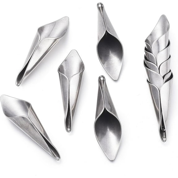 10Pcs 304 Stainless Steel Bead Cap Bails Cone Bails Clasp Dangle Charms Stainless Steel Color Bails Caps for Jewelry Necklace Bracelet Making Accessories DIY Supplies 46.5x13x10.5mm