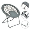 Costway Folding Round Bungee Chair Steel Frame Outdoor Camping Hiking Garden Patio
