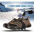 thumbnail image 1 of Crampones de 4 dientes para exteriores, escalada en hielo, senderismo, esquí, zapatos de nieve, picos, pinza de hielo antideslizante para invierno Kuyhfg Bienvenido a Kuyhfg, 1 of 5
