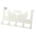 thumbnail image 4 of Mango Steam Metal over the Door Hanger Hooks for Towels, Hats, & More (Swan, Glossy White), 4 of 6