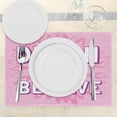 thumbnail image 3 of Ambesonne Pink White Place Mats Set of 4, Phrases, Standard Size, Pink White, 3 of 6