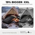 thumbnail image 4 of XXL Red Flannel Rectangular Sleeping Bag for Adults, 90x39 Inch, All-Season Waterproof, Machine Washable, 30–40 ° F Comfort Rating, 4 of 7