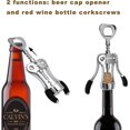 thumbnail image 2 of Ouvre-bouteille à Vin Rouge et Bière avec Tire-Bouchon Ailé et Levier Antidérapant, 2 of 5