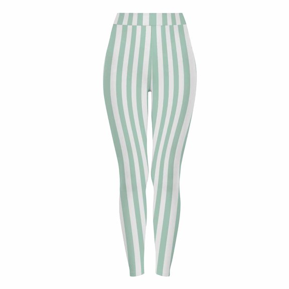 WAGUTH Womens Vertical Striped Halloween Leggings High Waist Full Length Stretch Costume Tights for Holiday Party