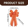 thumbnail image 3 of Large Fall Wreath Gift Bow Orange Buffalo Plaid Check Wreath Bow Bow Thanksgiving Wreath Pre Tied Bow For Fall Thanksgiving Christmas Home Indoor Outdoor Ornaments,Orange,, 3 of 9